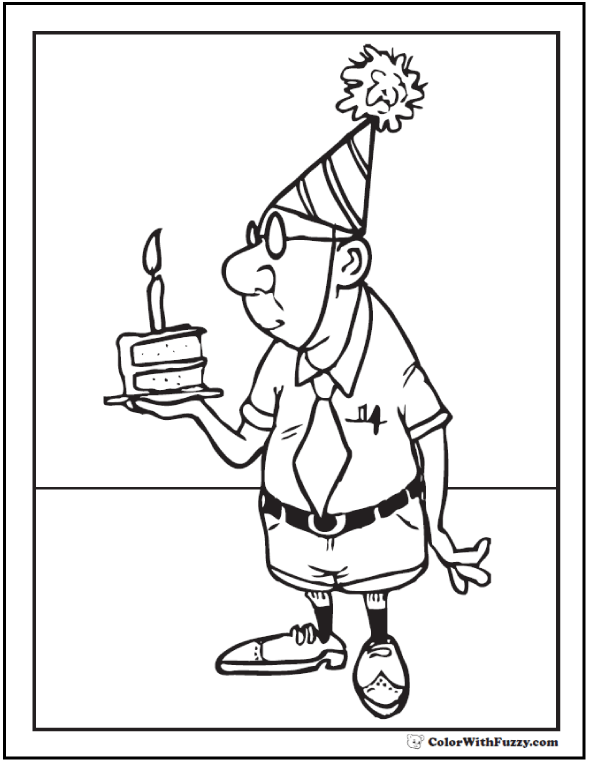 Birthday coloring pages â printable and digital coloring pages