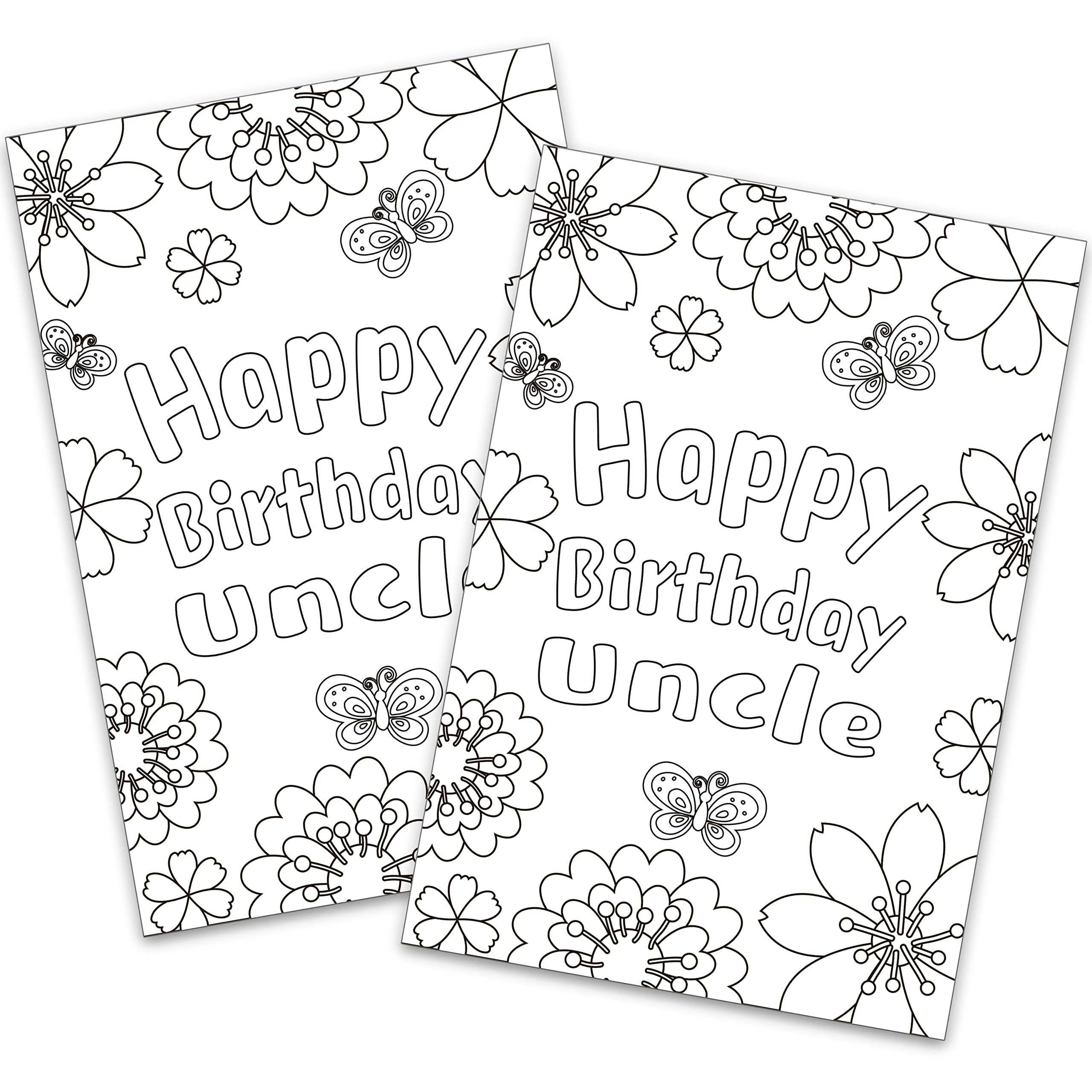 Kids coloring thank you cards fill in the blank thank you cards for uncle birthday cards with envelopes â gxk greeting cards