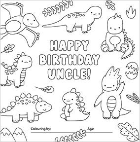 Uncle dinos birthday card funky pigeon