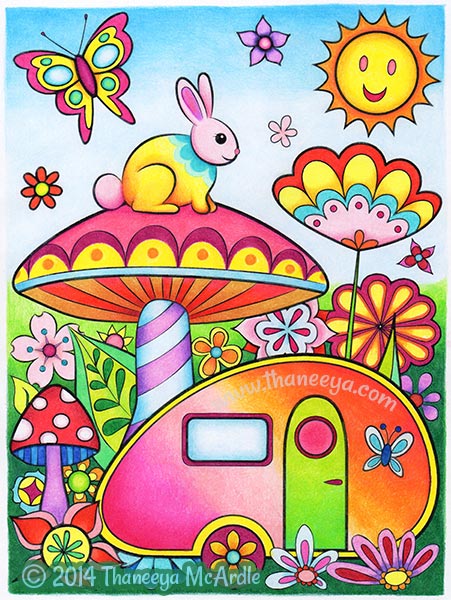 Happy campers coloring book by mcardle â
