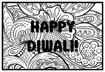 Happy diwali happy diwali activities diwali coloring pages by anisha sharma