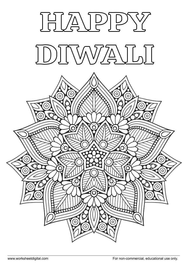 Diwali coloring