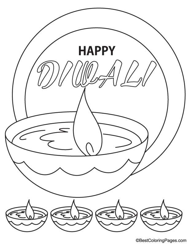 Diwali diya coloring page download free diwali diya coloring page for kids best coloring pages