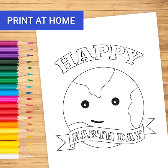 Happy earth day printable coloring sheet size x coloring page kids activities kids coloring toddler activities download now