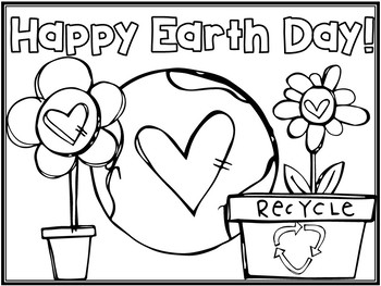 Free earth day coloring page by bilingual learning spot tpt