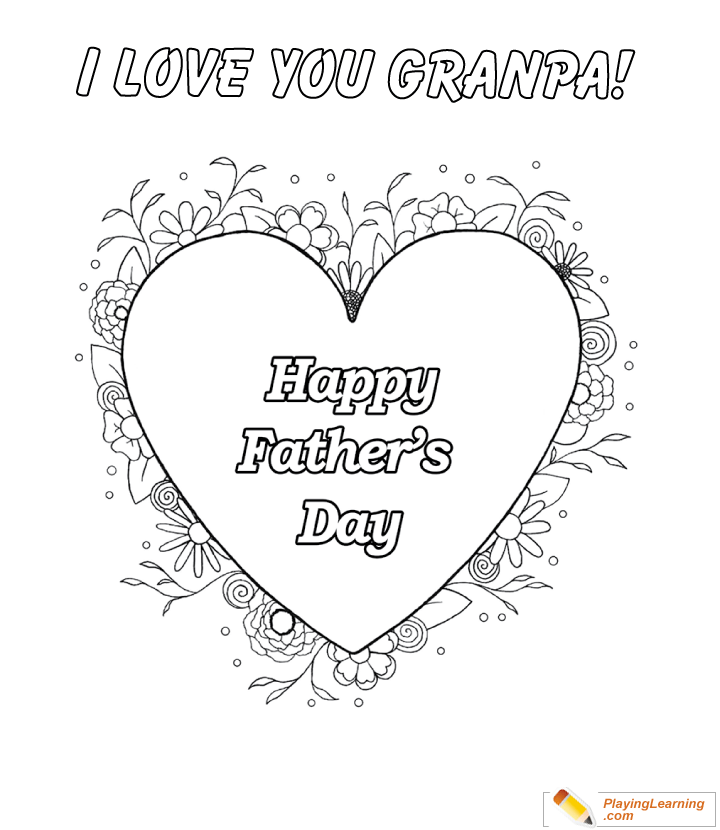 Happy fathers day grandpa coloring page free happy fathers day grandpa coloring page