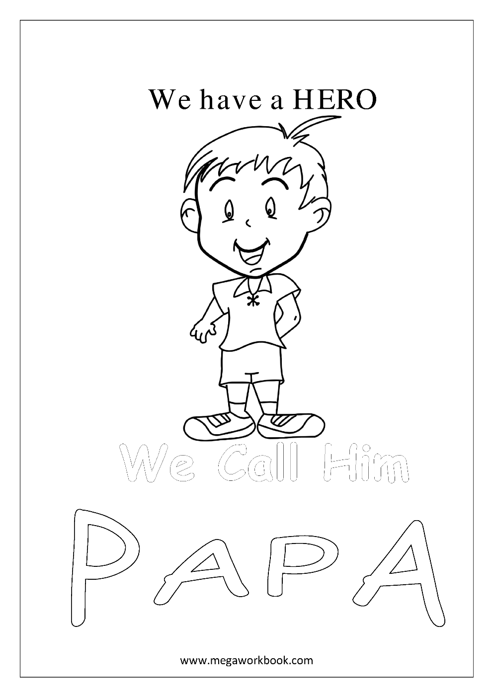 Free printable fathers day fathers day coloring pages for kids kindergarten and preschool