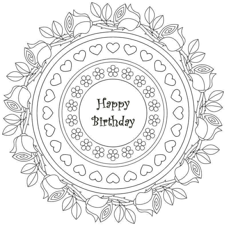 Happy birthday pages â printable pages