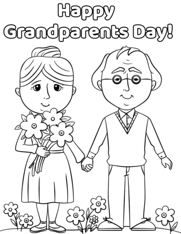 Happy grandparents day coloring page free printable coloring pages