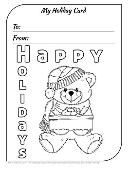 Free coloring pages and holiday cards for christmas hanukkah and winter