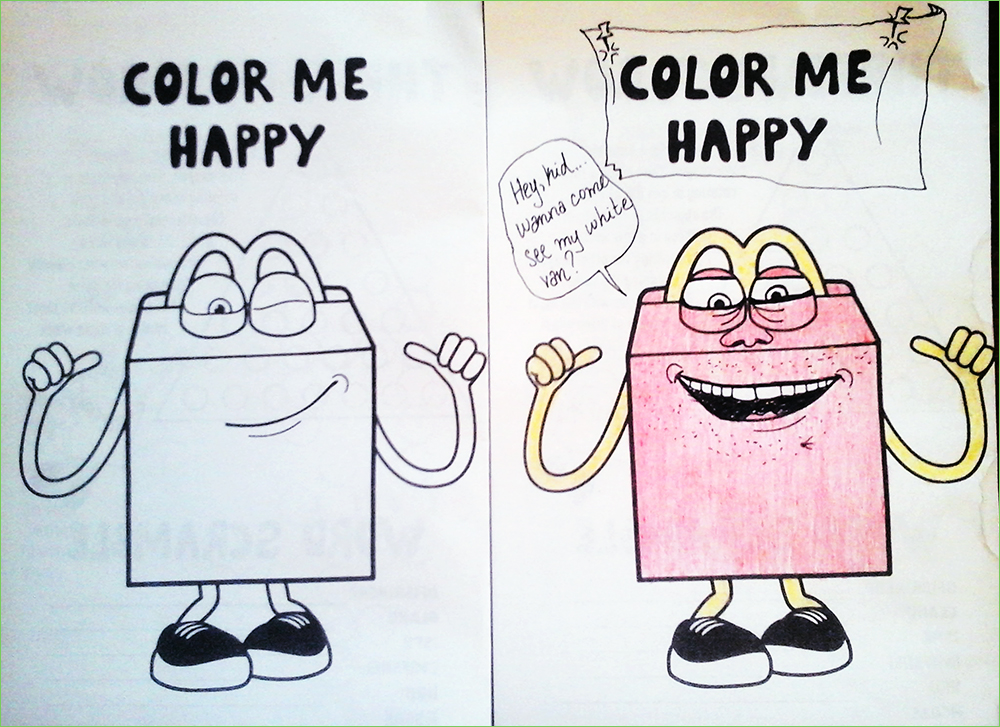 Mcdonalds coloring book corruptions