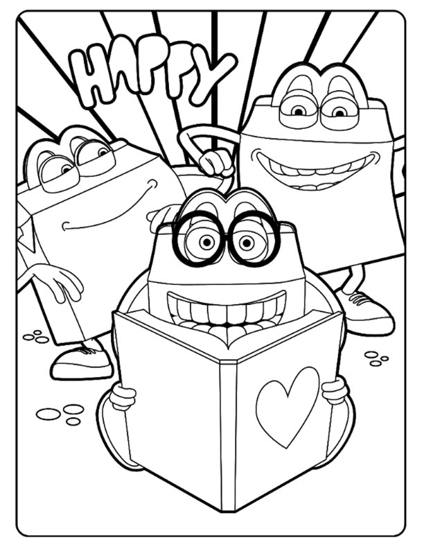 Mcdonalds happy meal coloring and activities sheet â kids time
