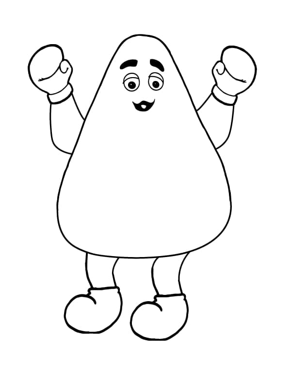 Grimace in happy meal workshop coloring page