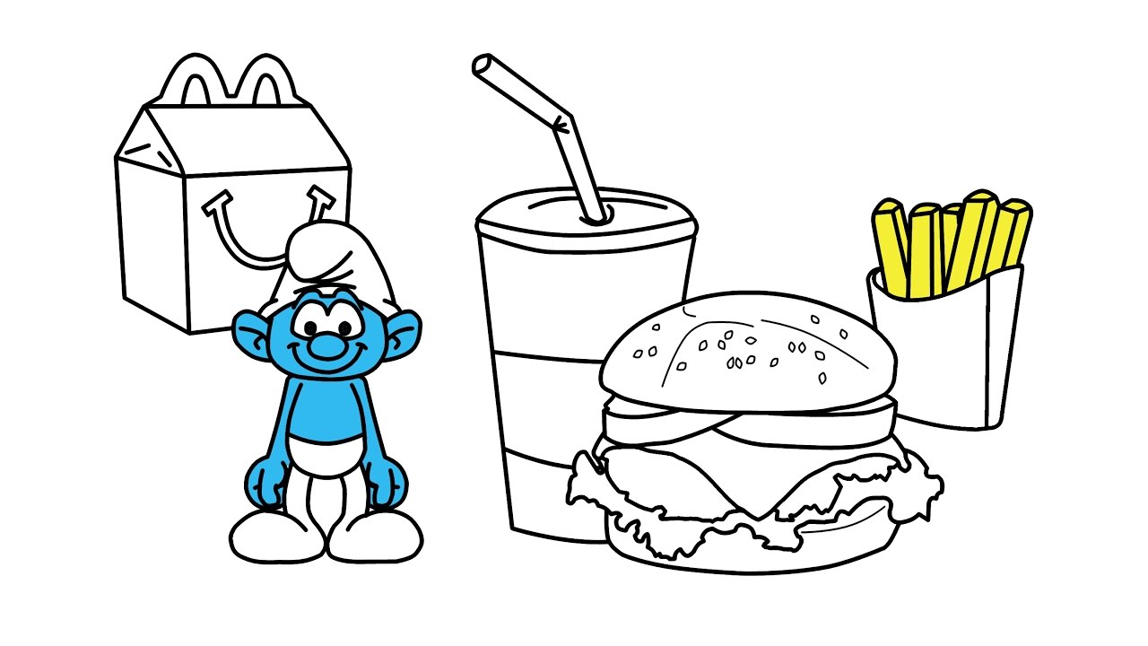 Coloring whats inside mcdonalds happy meal