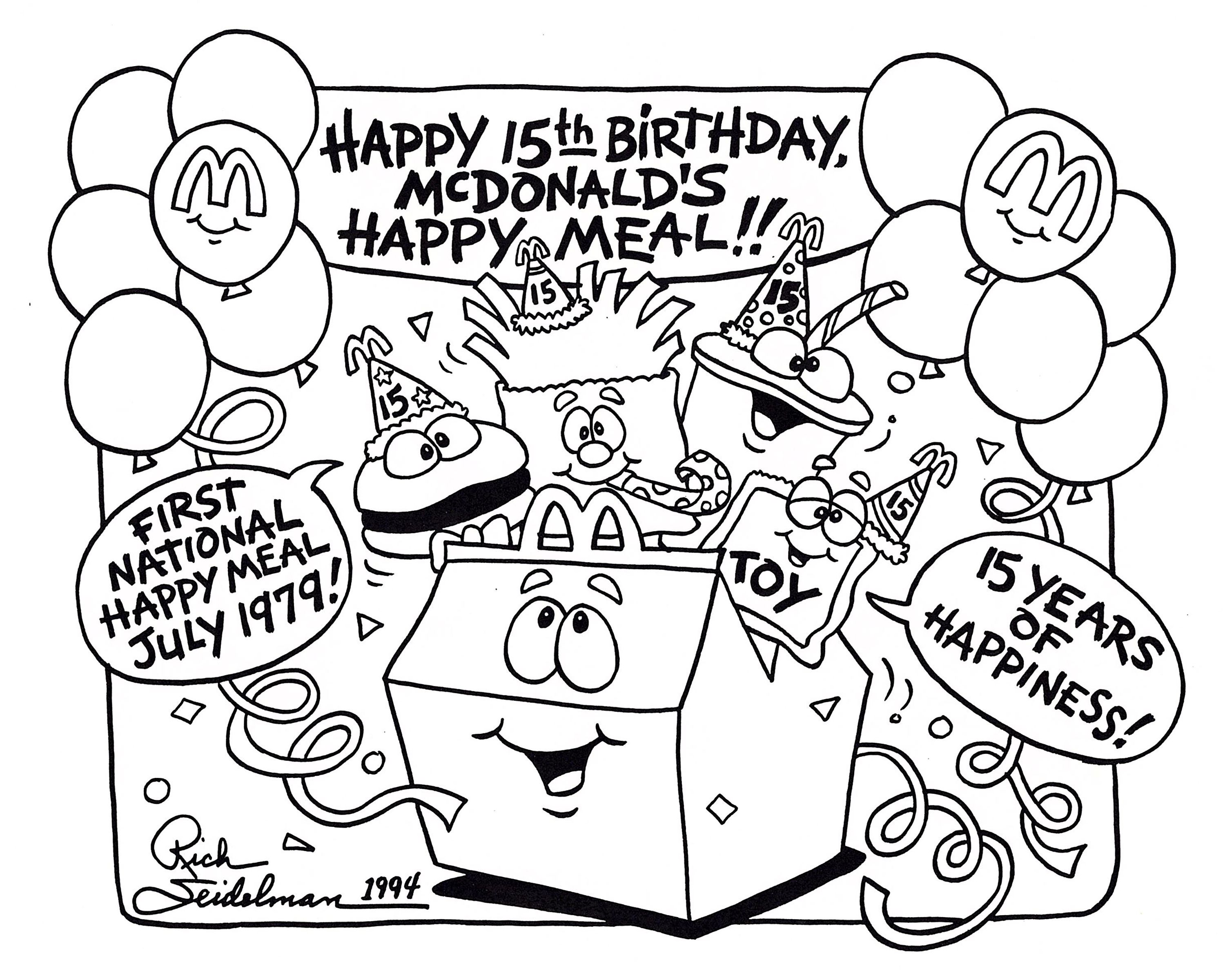 In the mcdonalds happy meal celebrated its th anniversary it was introduced in nationally so adâ coloring book pages mcdonalds coloring books