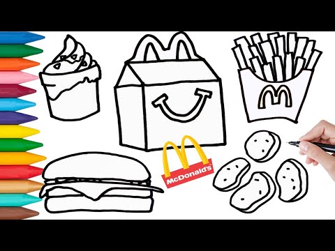Mcdonalds coloring page easy