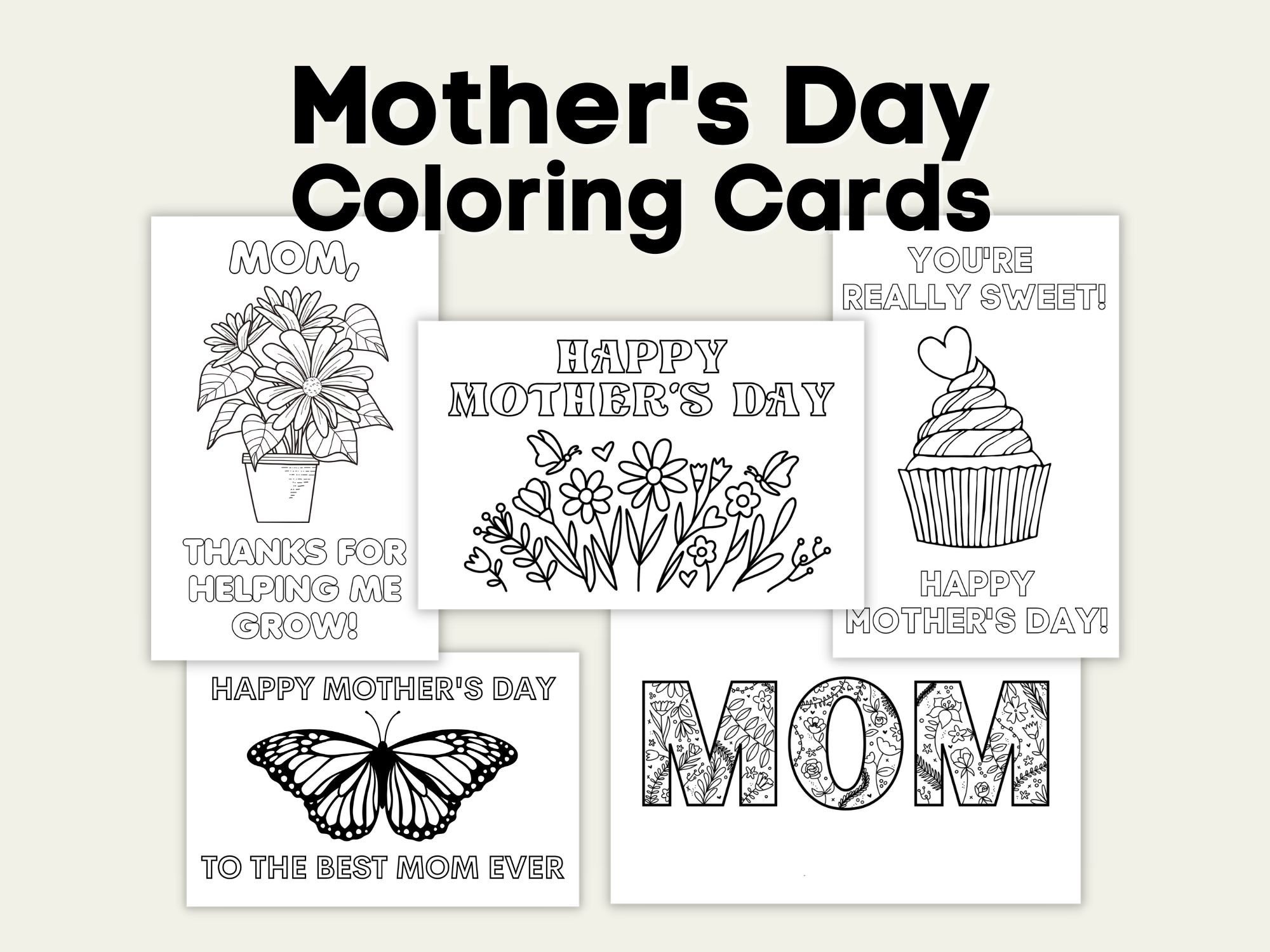 Mothers day coloring cards printable mothers day cards coloring cards mom printable card mothers day gift coloring page