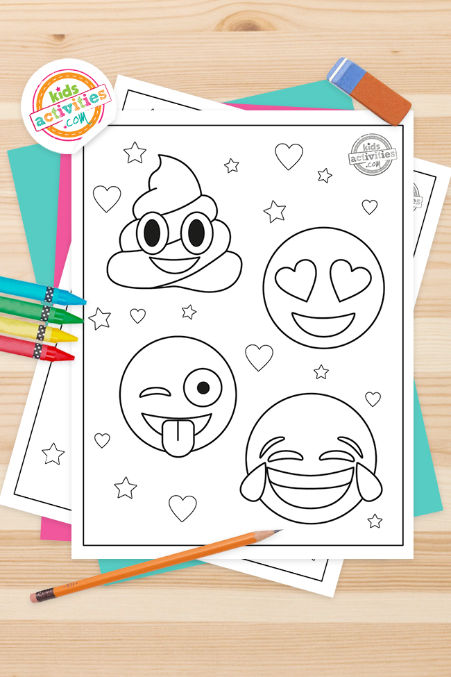 Super cute printable emoji coloring pages kids activities blog
