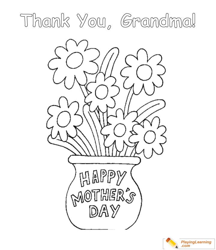 Happy mothers day grandma coloring page free happy mothers day grandma coloring page