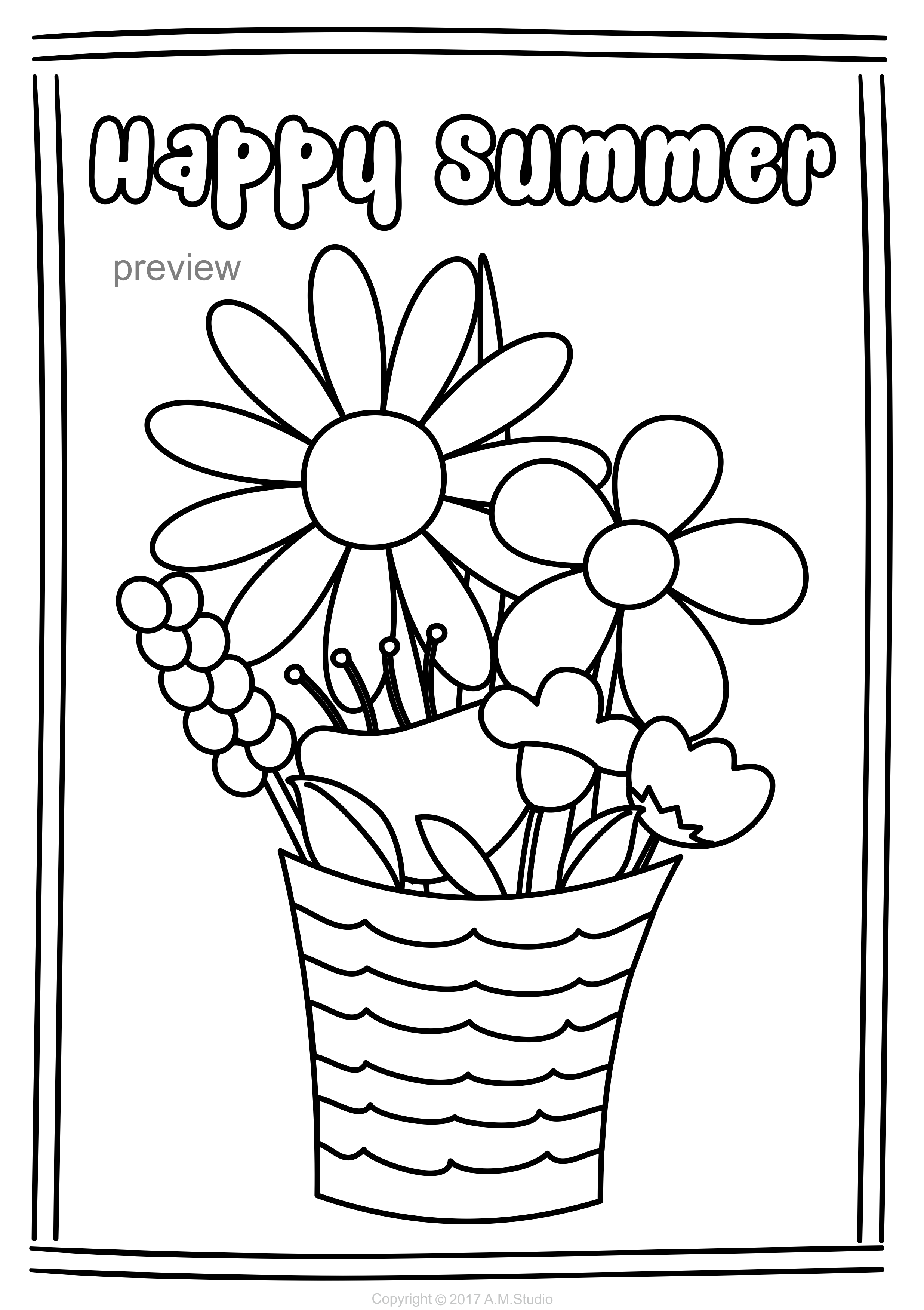 Summer coloring pages end of the year summer coloring pages coloring pages spring coloring pages