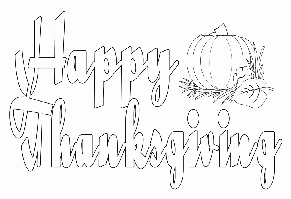 Happy thanksgiving coloring pages