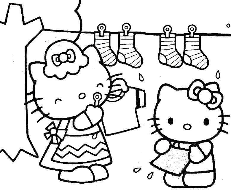 Hello kitty and friends coloring pages printable for free download