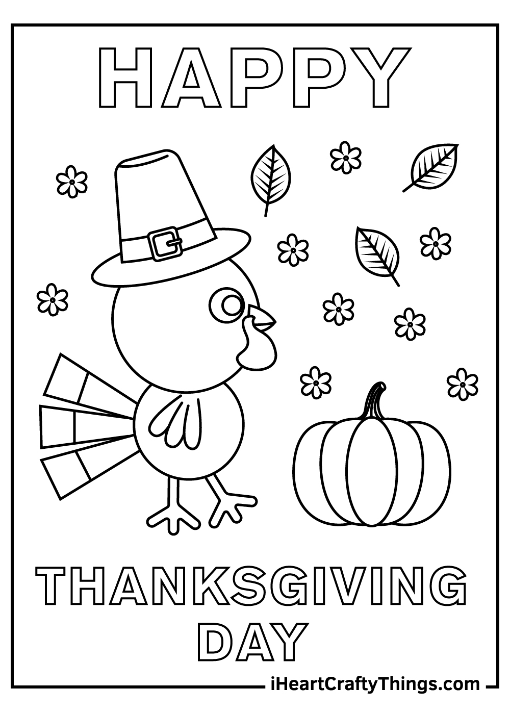 Thanksgiving turkey coloring pages free printables