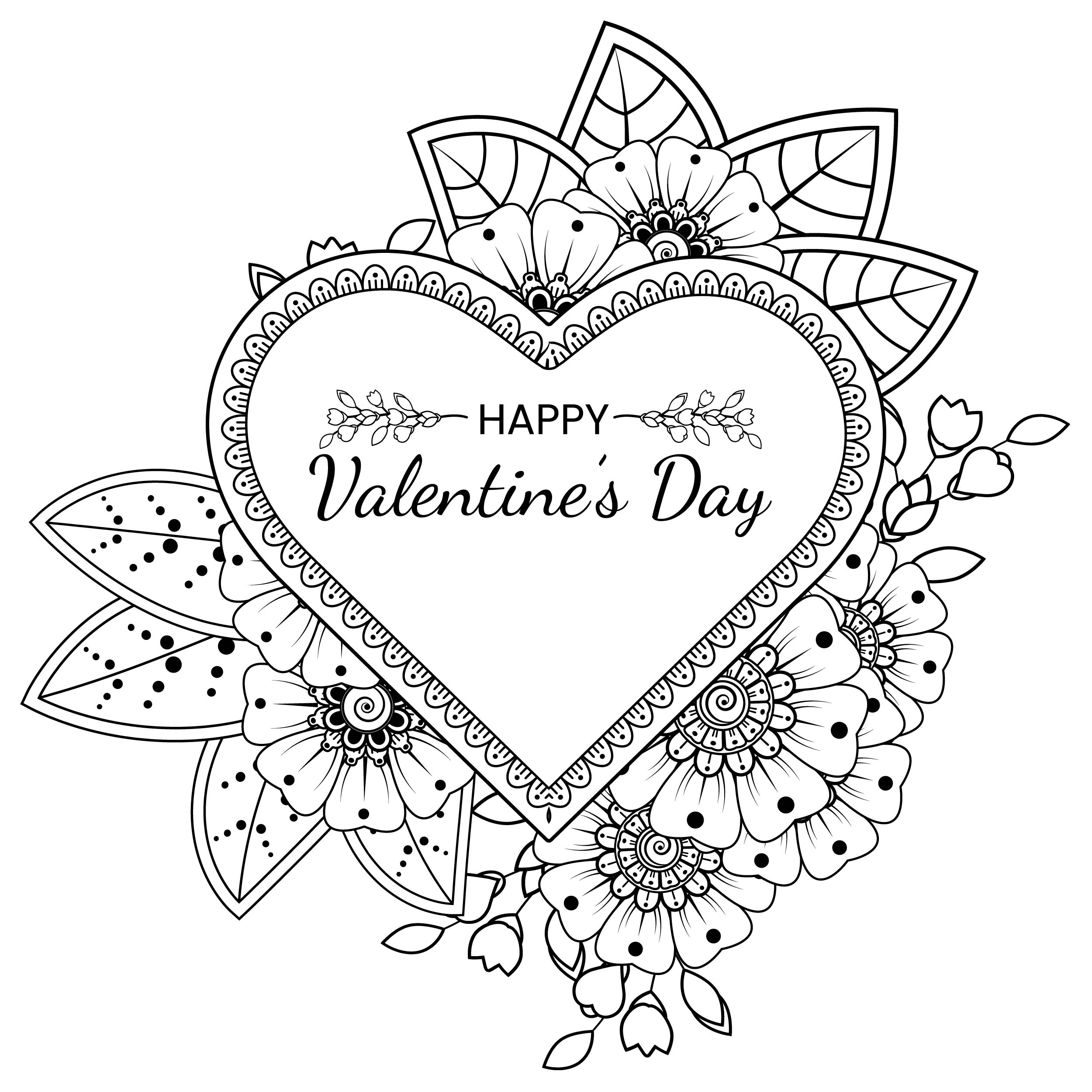 Coloring book happy valentines day â online coloring page â