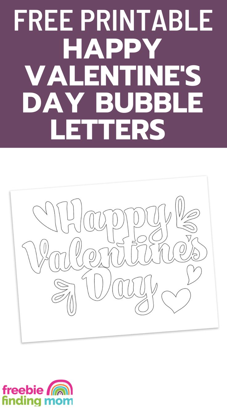Free happy valentines day in bubble letters printable bubble letters happy valentines day images happy valentines day