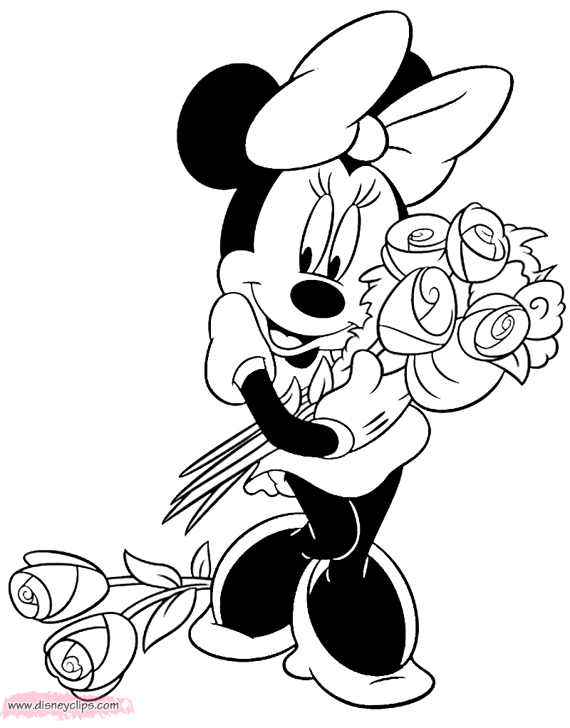Disney valentines day coloring pages