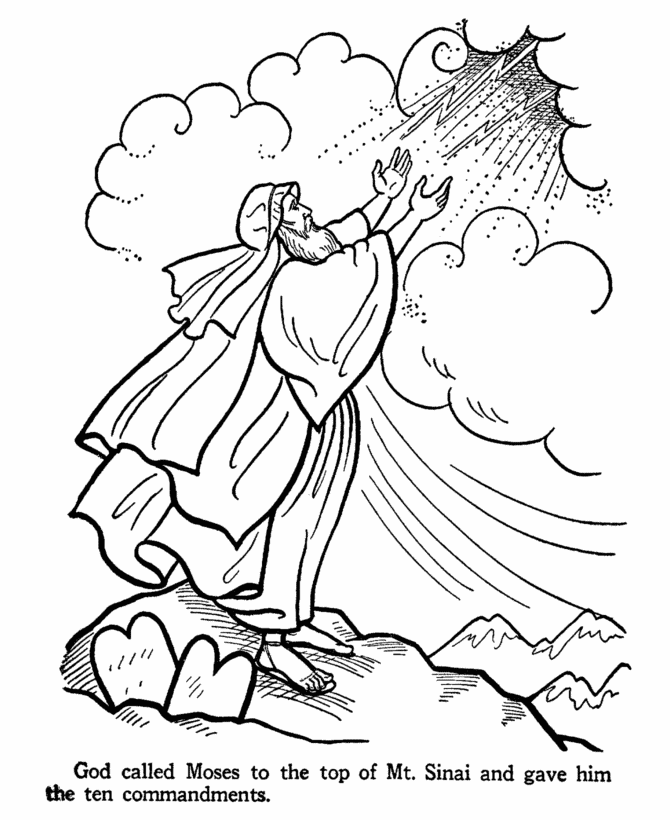 Ten mandments coloring pages
