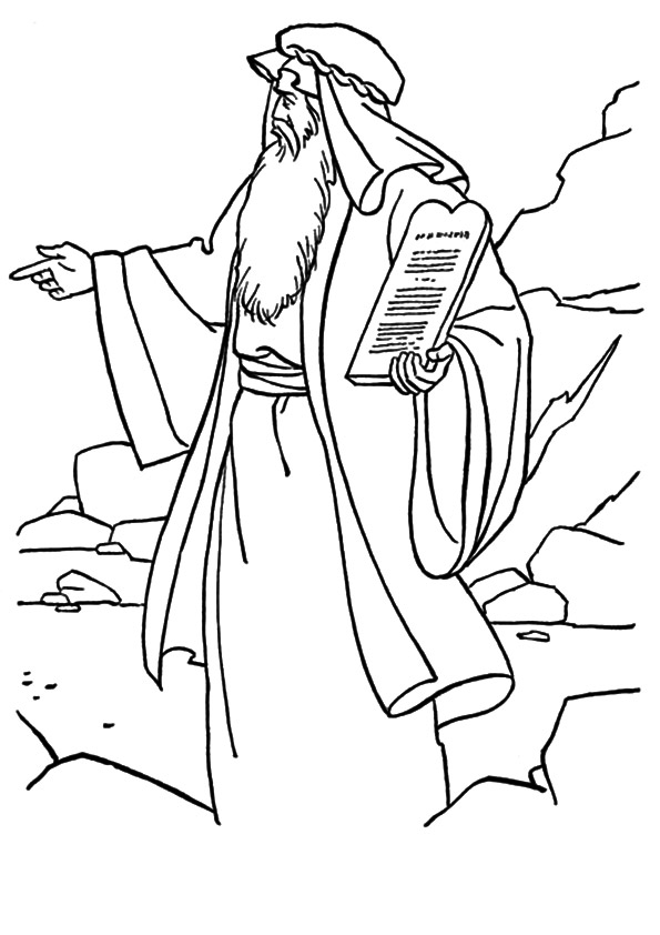 Moses came down from mount sinai coloring page coloring pages bible art journaling printable coloring pages