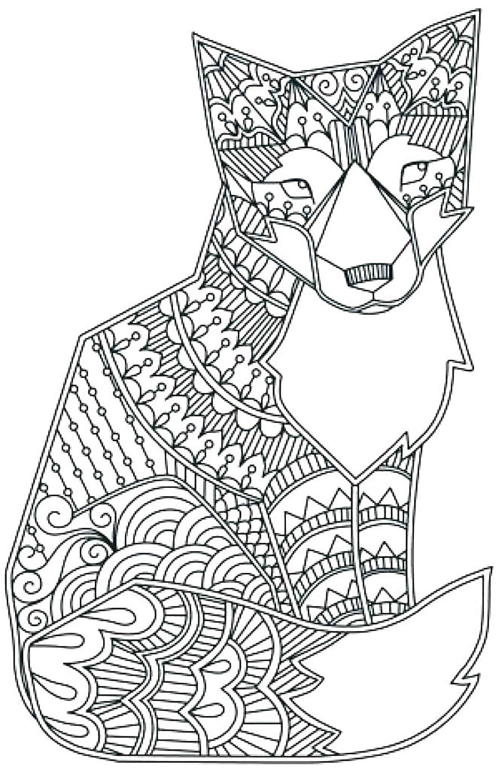 Hard animals coloring pages design