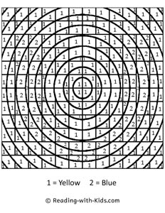Color by number coloring pages