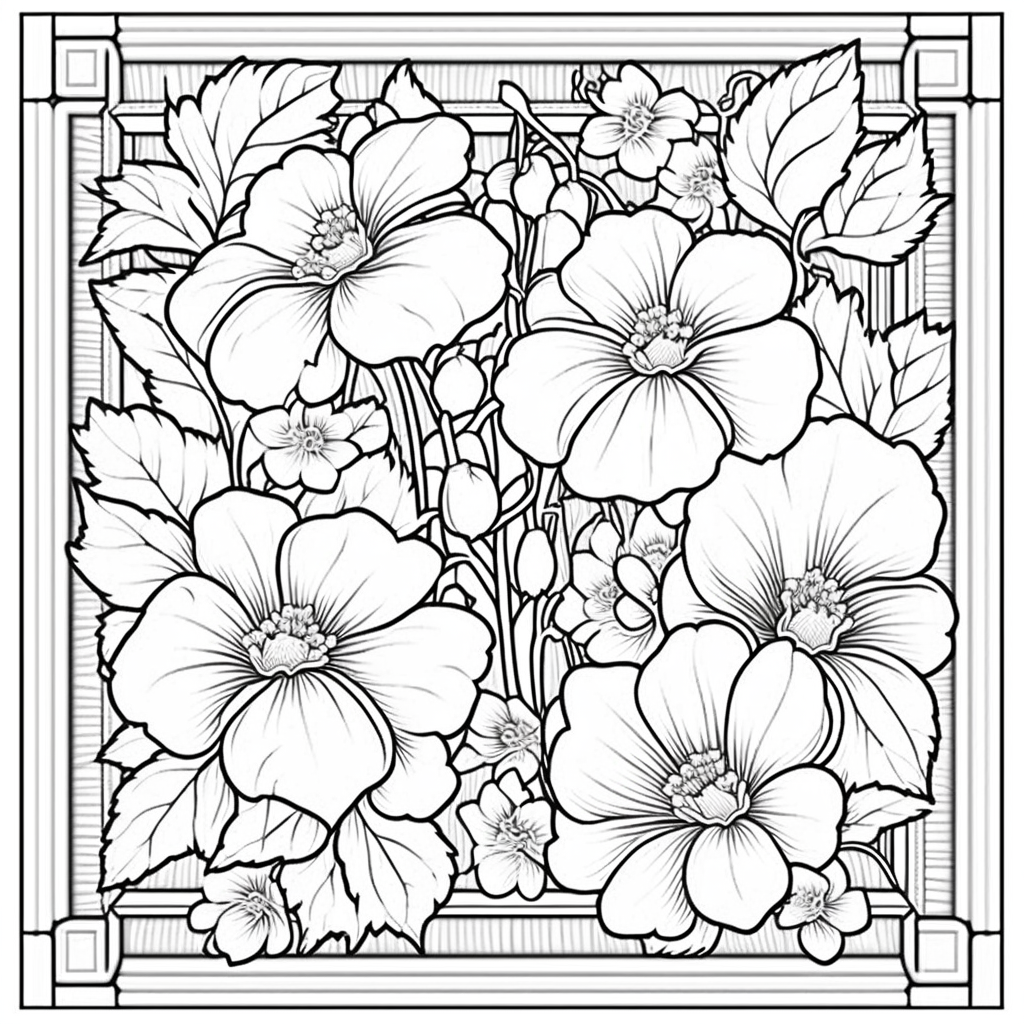 Ai midjourney prompts for geometric flower coloring pages â the ai prompt shop