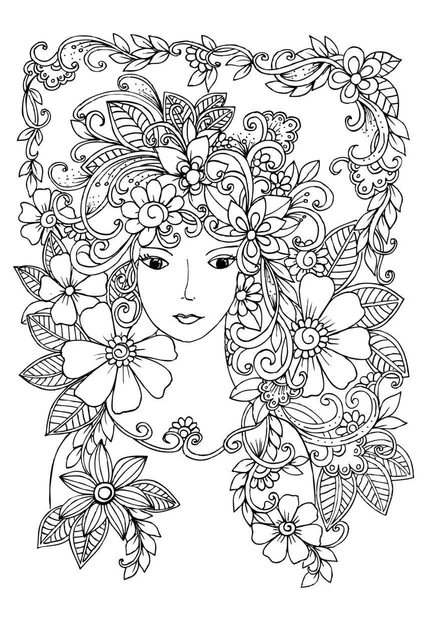 Get this cute and hard coloring pages forest princess