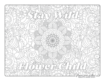 Free flower coloring pages for kids adults