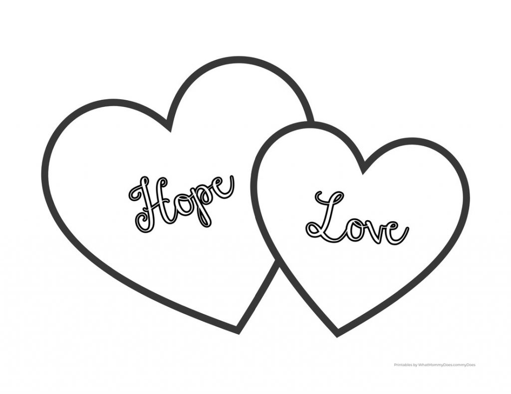 Love heart coloring pages free printables
