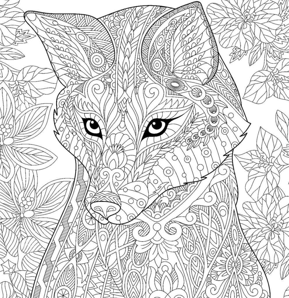 Hard animal pattern coloring pages printable coloring pages