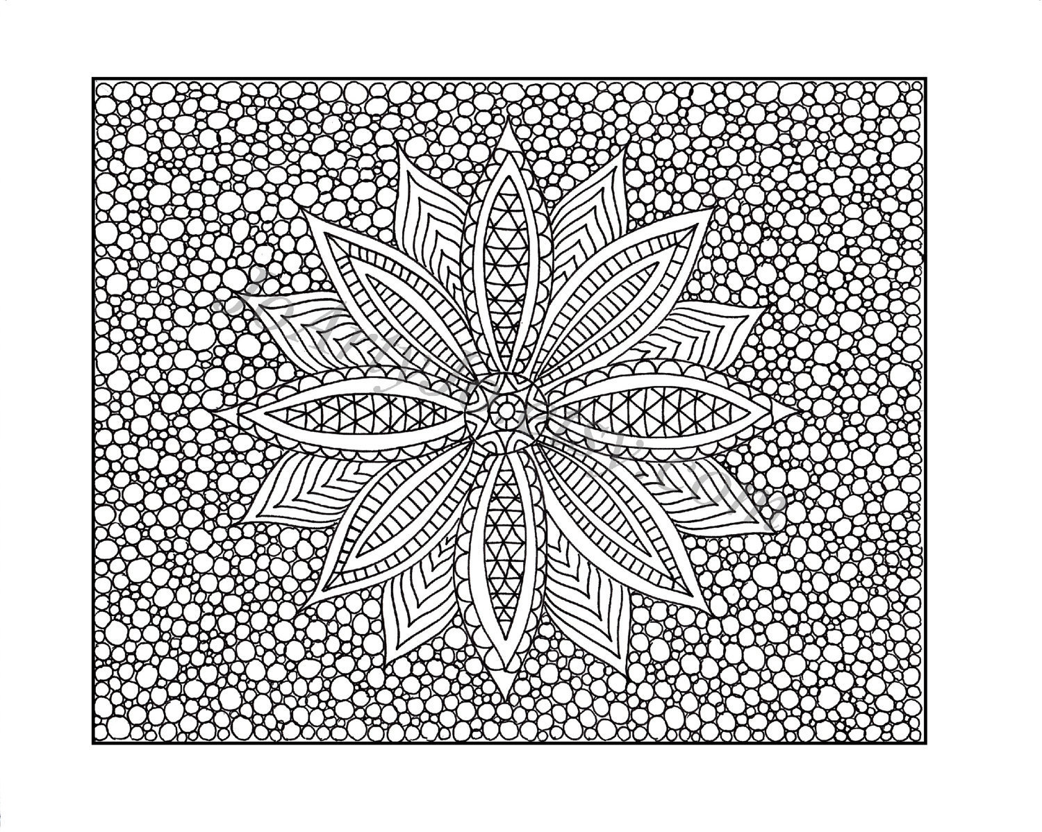 Coloring page printable zentangle inspired instant download paisley zendoodle pattern page