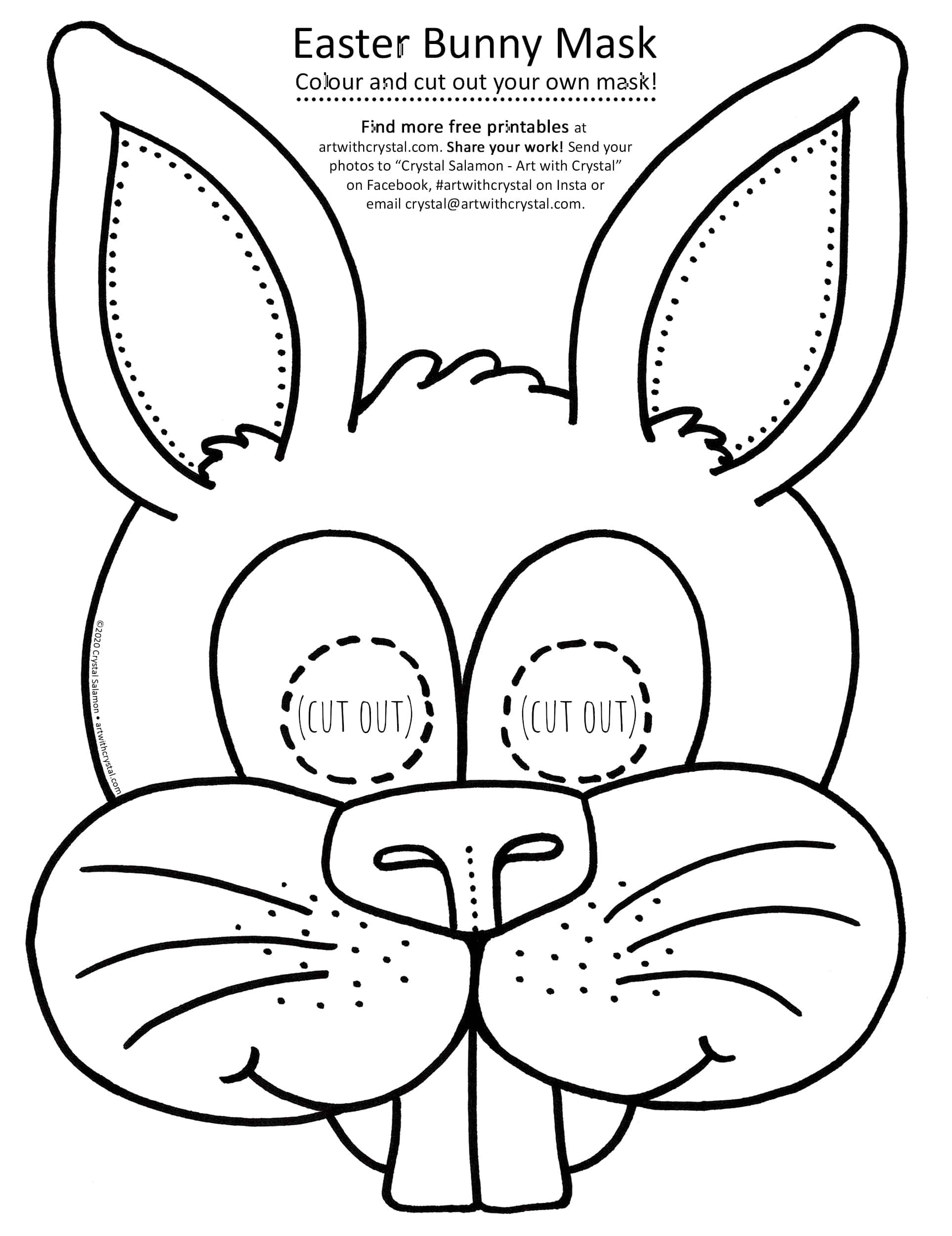 Easter bunny mask