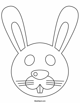 Printable easter bunny mask
