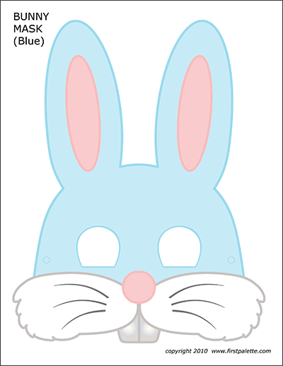 Bunny masks free printable templates coloring pages