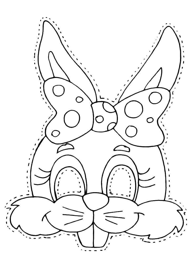 Online coloring pages coloring bunny mask coloring