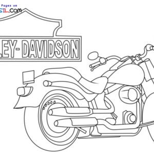 Harley davidson coloring pages printable for free download