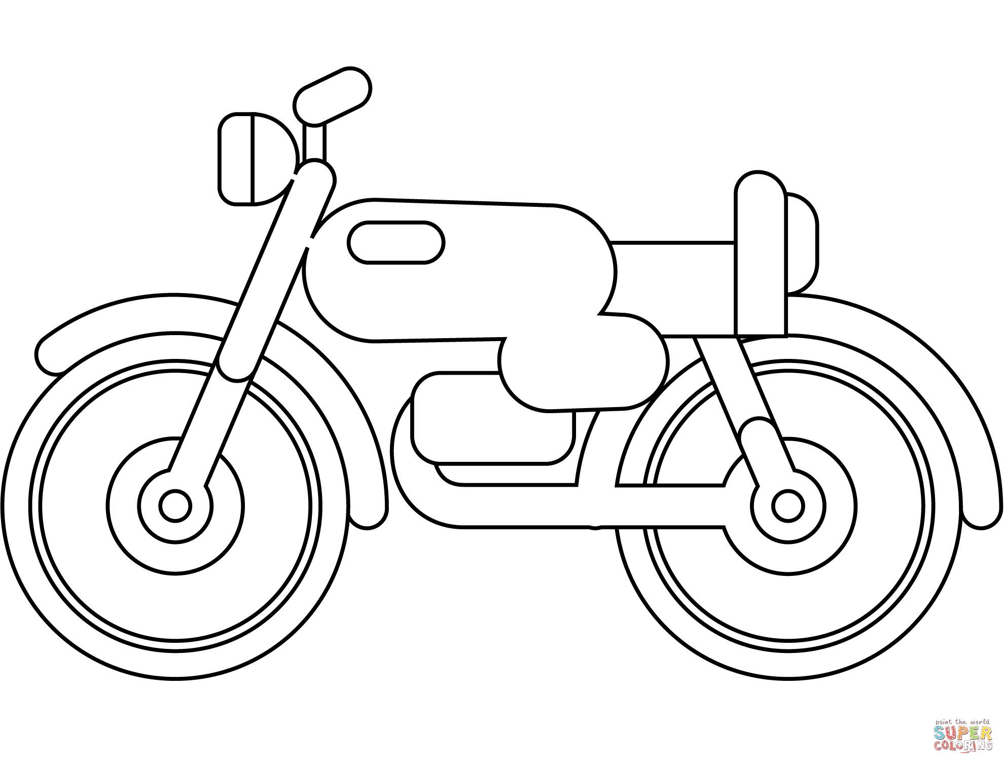 Motorcycle emoji coloring page free printable coloring pages