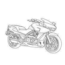 Sport motorcycle coloring page