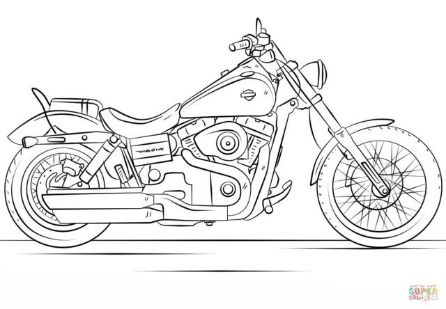 Get inspired with motorcycle coloring pages