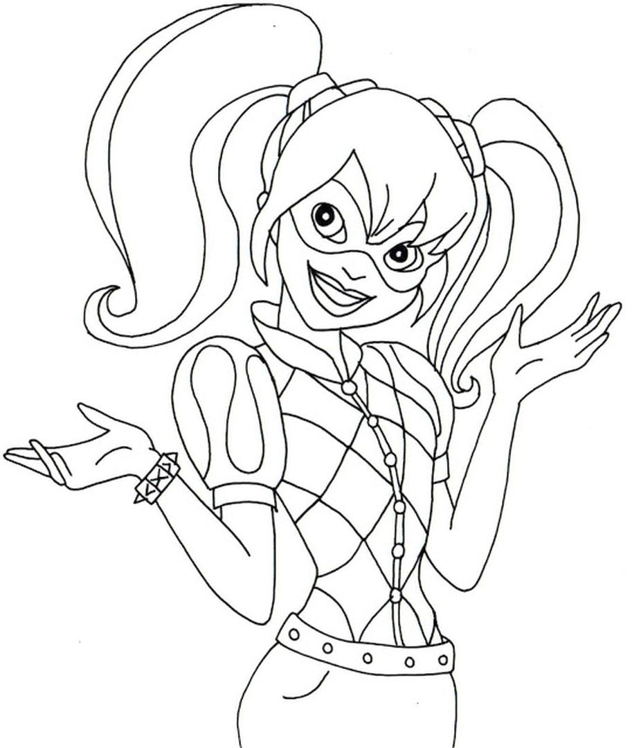 Free printable harley quinn coloring pages