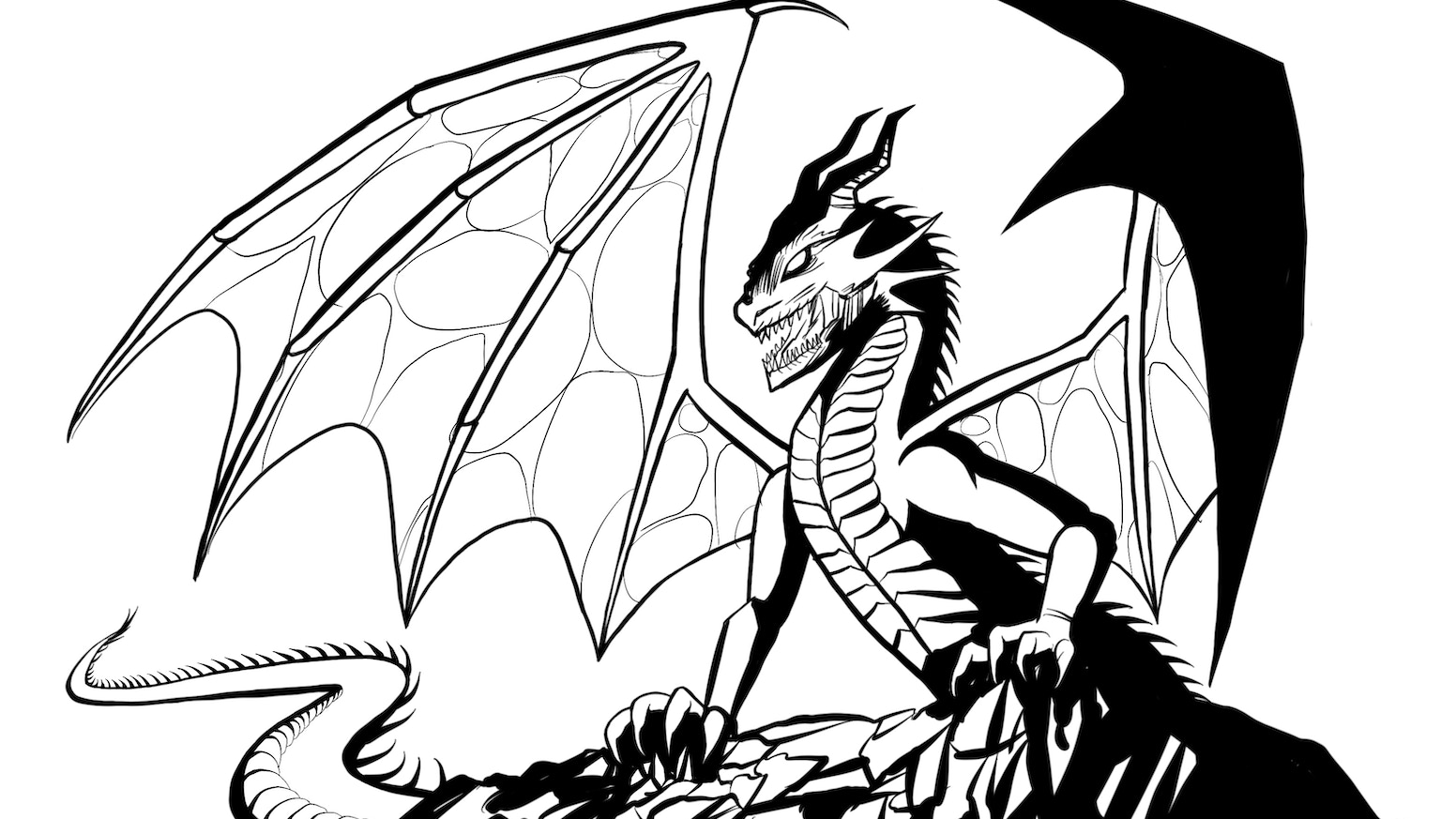 Dragon colouring book